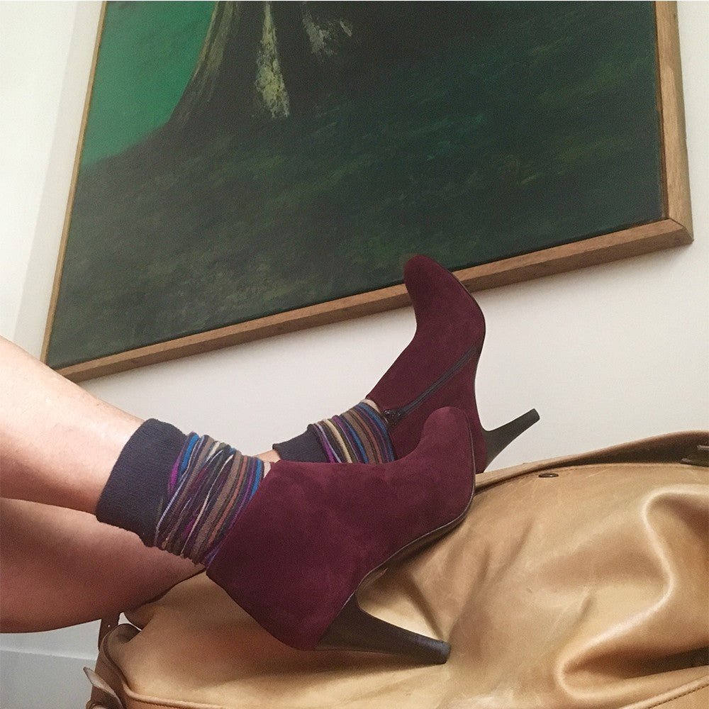 Boots daim bordeaux Mon Soulier