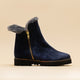 Bottines doublées mouton bleu marine SUZON