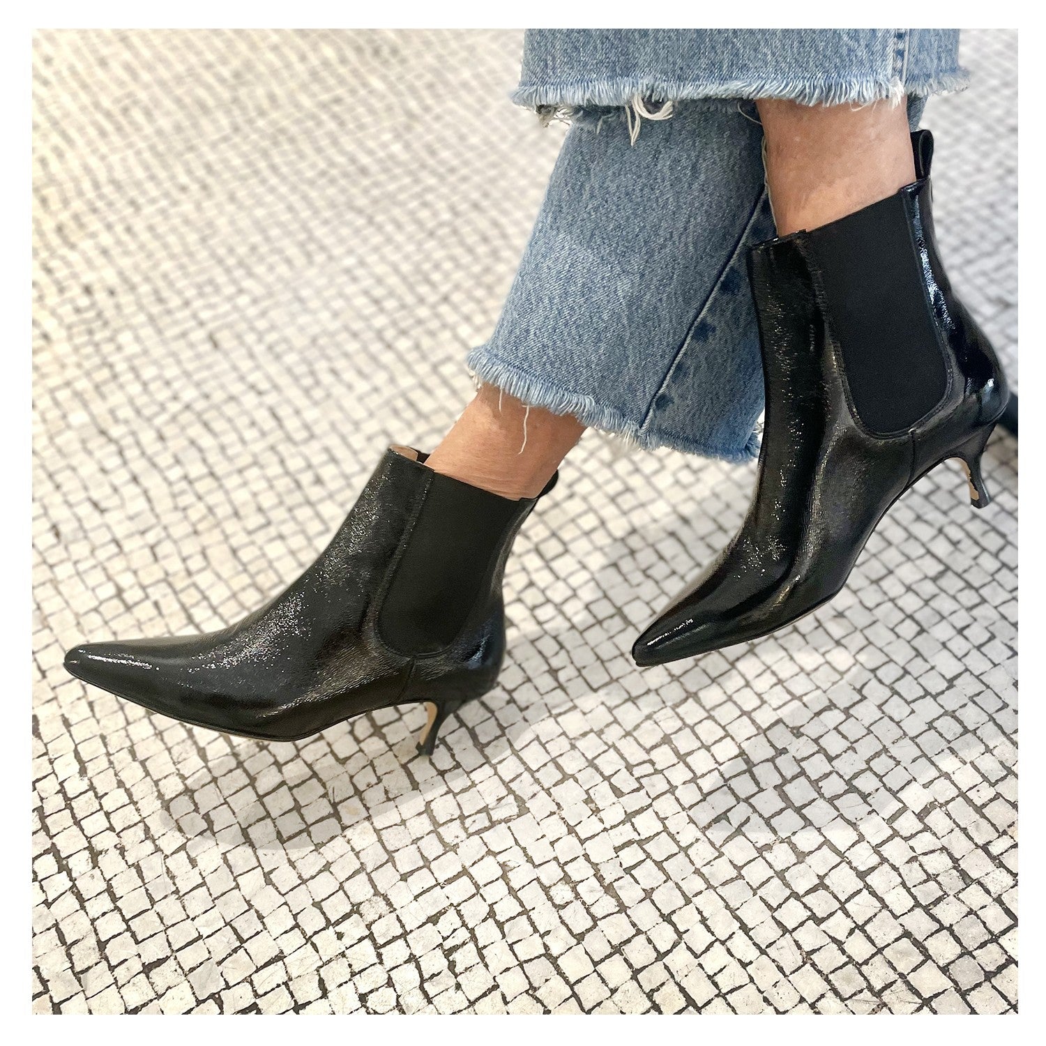 Bottines noires petit talon online