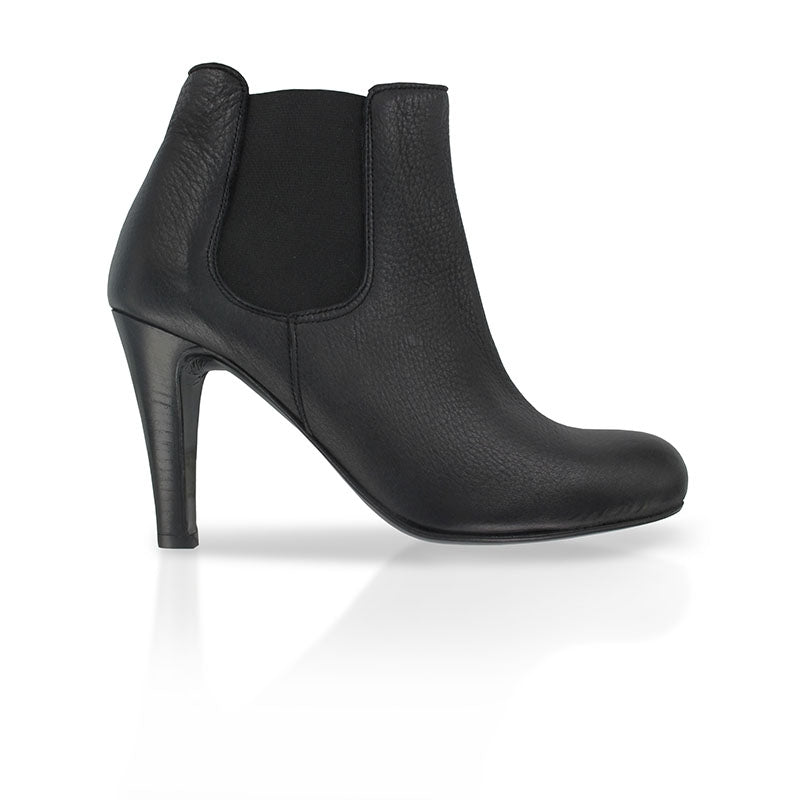 Bottines chelsea cuir grainé noir mon soulier