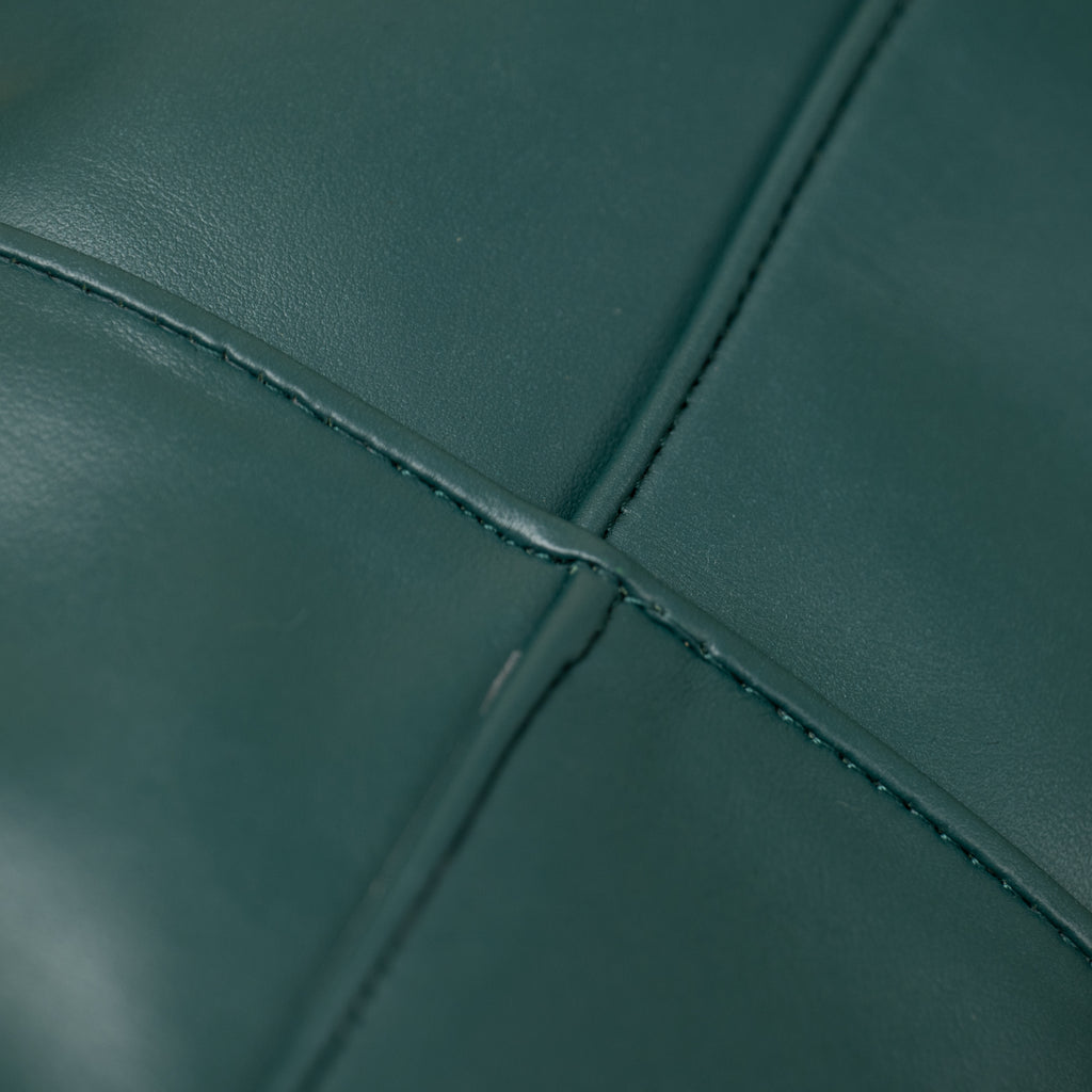 Bottes cuir vert - detail cuir italie