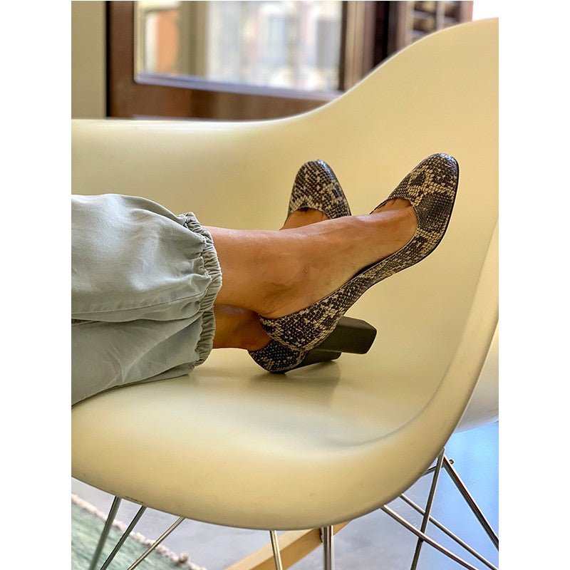 Escarpin python fabriqué Italie