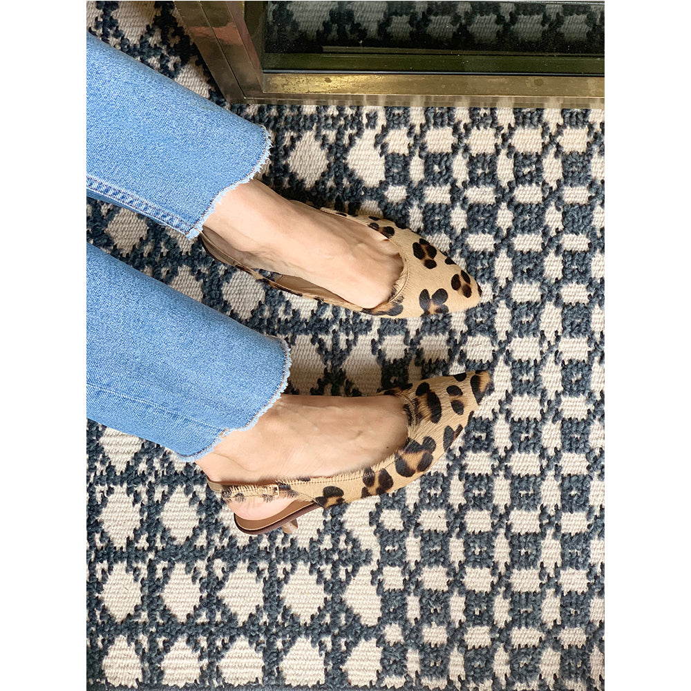 escarpin bride arriere leopard