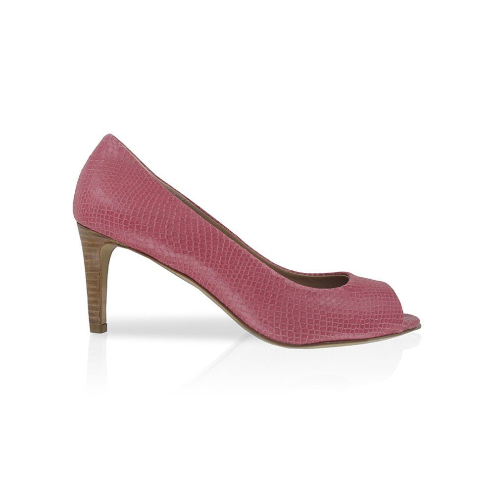 Escarpin talon cuir rose mon soulier