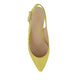 Slingback croco imprimé jaune ALICE