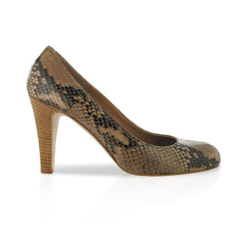 Escarpin cuir python beige fabrication italie mon soulier