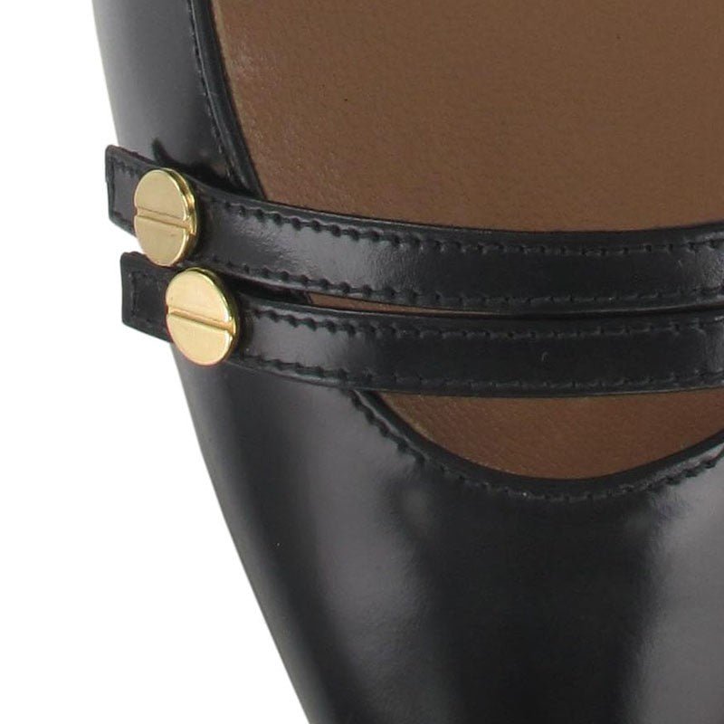 Escarpin femme cuir noir glacé mon soulier 