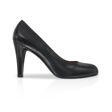 Escarpin cuir glacé noir talon 8cm Mon Soulier