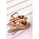 platinum leather low heel wedge espadrilles BURGOS