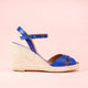 Espadrilles compensées bleu electric MADRID