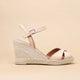 Espadrilles compensées cuir sable MADRID