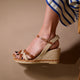 Espadrilles talon moyen camel SARAGOZA