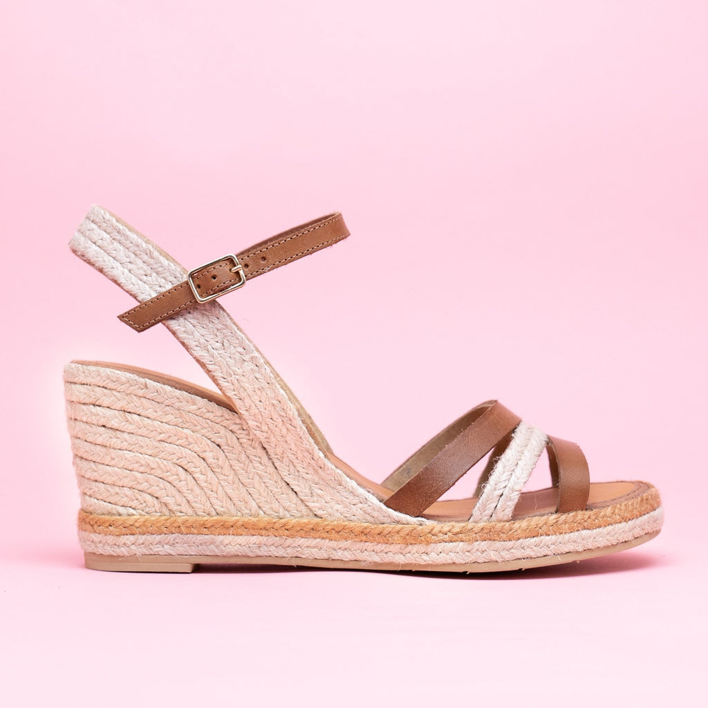 Espadrilles talon moyen camel SARAGOZA