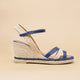 Espadrilles talon moyen bleu SARAGOZA