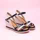 Espadrilles talon moyen noir SARAGOZA