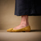 Ballerine mocassin chevre velours camel CYRIL