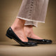 Mocassin cuir verni noir CYRIL