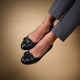 Ballerine cuir verni noir CYRIL