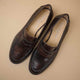 Mocassin cuir imprimé vipère marron chocolat MASSIMO