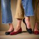 Mocassin cuir verni bordeaux CYRIL