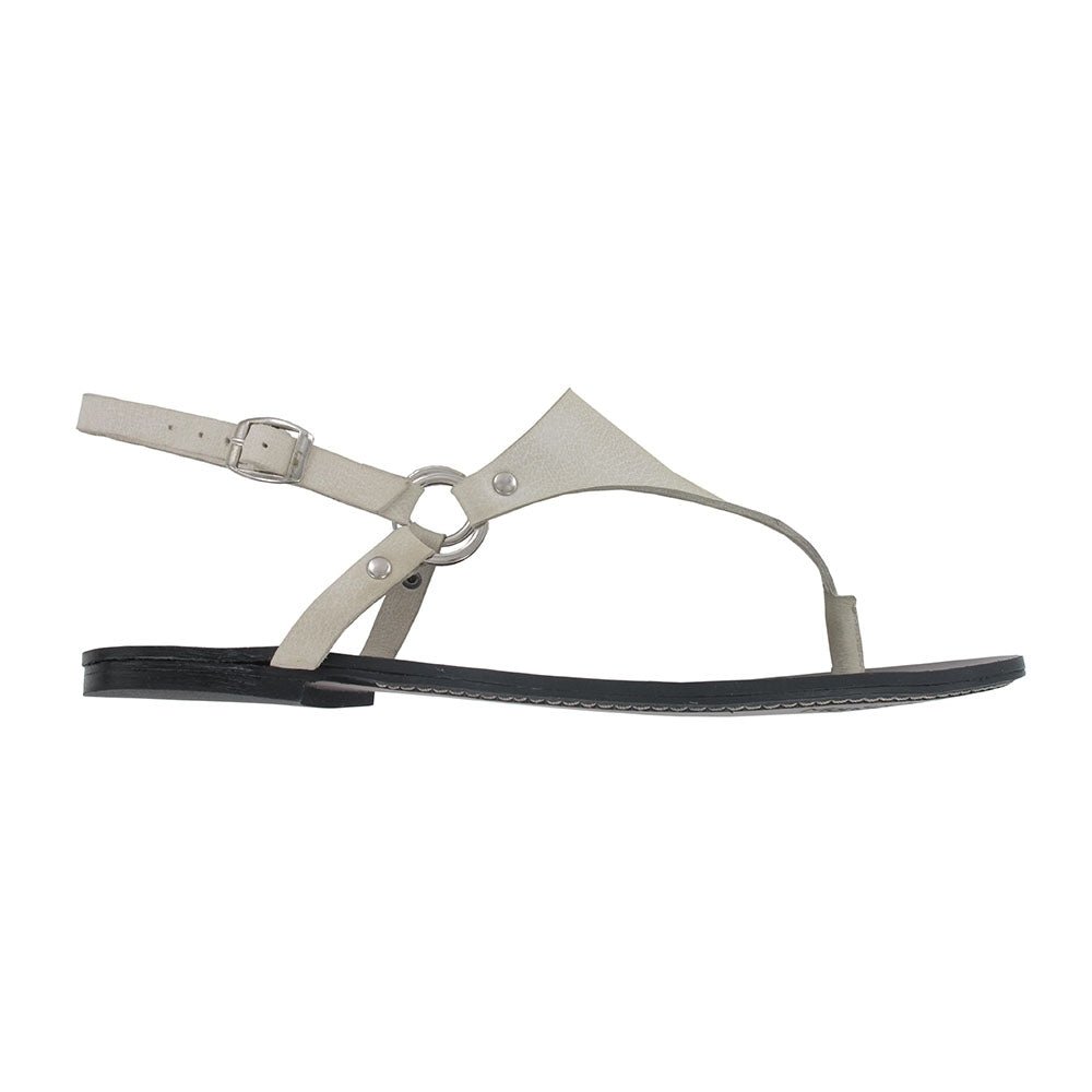 Nu-pieds cuir blanc mon soulier