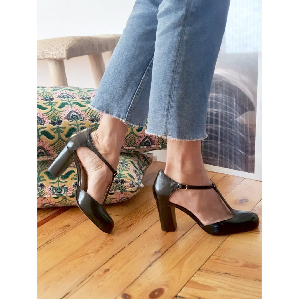 Salomé cuir vernis noir Mon Soulier