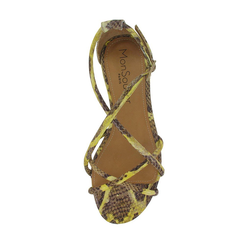 Sandale python jaune Mon Soulier 